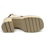 Softwaves sandaal beige leder 8.96.14